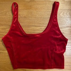 Red Velvet Crop Top